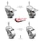Service Caster 3 Inch Semi Steel Wheel Swivel 1/2 Inch Stem Caster Total Lock Brake SCC, 2PK SCC-TSTTL20S314-SSS-381615-2-S-2 - alternate 2